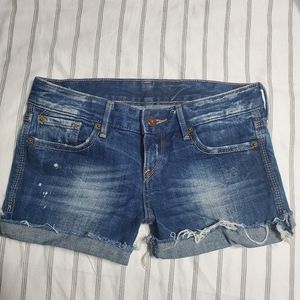 Express cutoff denim shorts